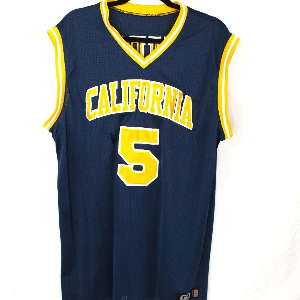 Vintage 1990's Jason Kidd #5 Jersey University CA Golden Bears NCAA Berkeley Lrg